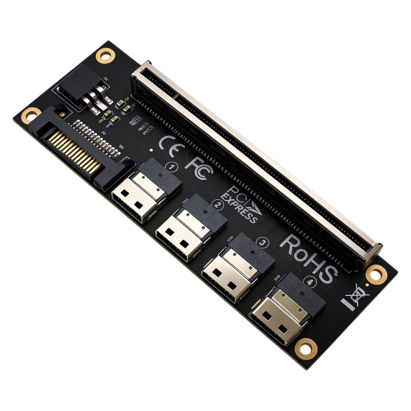 PCIe 4.0 X16 to 4 Ports SFF-86 - огляд і ціна Memory Card Ssd