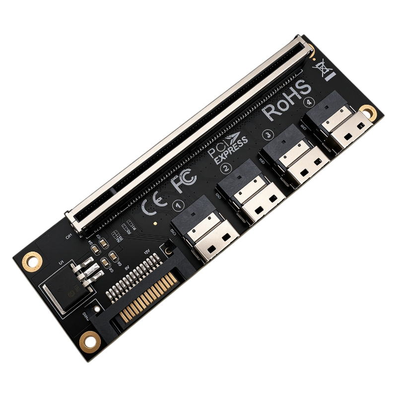 PCIe 4.0 X16 to 4 Ports SFF-86 - огляд і ціна Memory Card Ssd